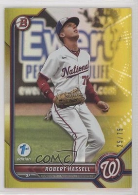 2022 Bowman Draft 1st Edition Yellow Foil 25/75 Robert Hassell III #BD-169 02u3
