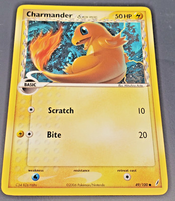 2006 Pokemon Crystal Guardians - 49/100 Charmander Delta Species