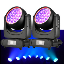 Impermeable 19X40W MINI Zoom Lavado LED Cabeza Móvil Luces Anillo IP65 Prolight 2 PIEZAS