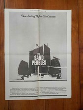The Sand Pebbles 17 x 23 Pre-Release Ad Mat 1966 Steve McQueen, rare!