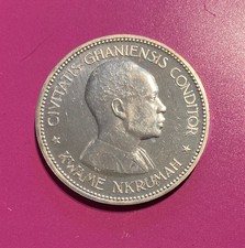 1958 GHANA 10 Shillings Silver Coin .841 ASW PROOF. Scarce.