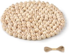 Natural Wood Round Beads 10mm - Unfinished Craft Spacer Beads 300pcs