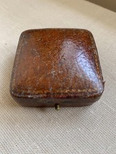 Antique Leather Jewellery Display Box Brooch Pendant Medal Australian Jeweller