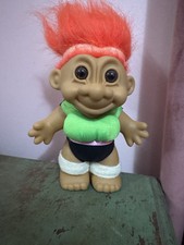 Vintage Workout Troll Doll with neon 80  s workout outfit