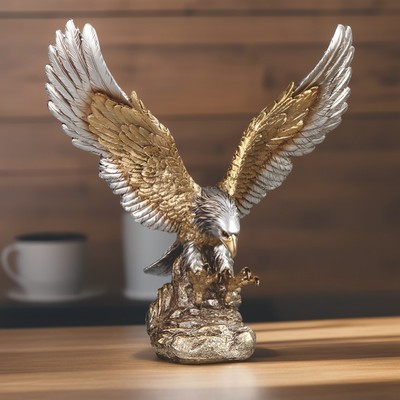 11.25''H Eagle Hunting Figurine Ornament Home Decor Unique Gift