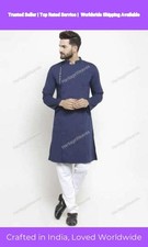 Indian Dress Mens Kurta Cotton Wear Mens Shirt Plain Kurta With Pajamas
