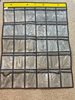 Organizer Hanging 30 Pockets Clear Pockets ANIZER Closet Gray NEW