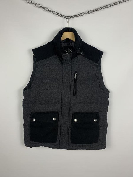Men Armani Exchange Vest Grey Wool 40 /L / 48