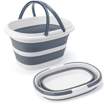 Collapsible Water Bucket with Handle, 10L(2.6 Gallon) Foldable Plastic Bucket...