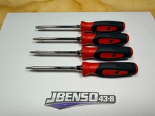 Snap-on Tools Usa New Red 4pc Soft Grip Mini Torx Screwdriver Set Sgtx40br
