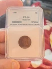 1881 Indian Cent Proof Red Cameo