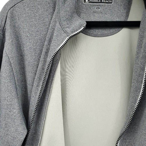 Pebble Beach Performance Golf Full Zip Gray Jacket XL - Picture 3 of 9