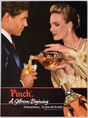 Pinch Scotch Whisky Renfield Importers Twelve Years Old 1983 Print Ad