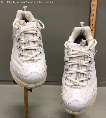 Skechers Shape-ups 11800 White Silver Toning Walking Shoes Women's Size 6.5