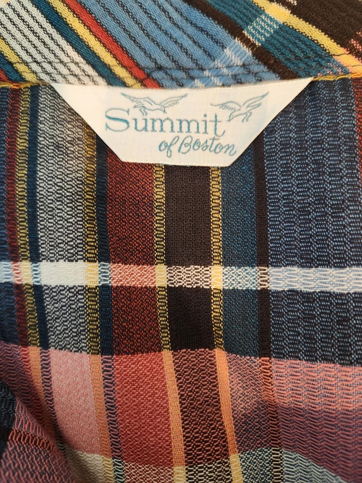 Новая винтажная миди-юбка 1970-х Summit Of Boston в клетку Small Wale Corduroy 30 дюймов - Изображение 4 из 4