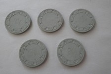 Vintage Poker Chips JCL 5 Cent Lot of 5