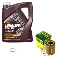 Inspektionspaket 5L Mannol Longlife 5W-30 FüR BMW F20 116I 114I 118I F21 F30 F80