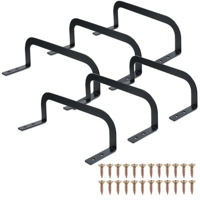 6 Pcs Mattress Retainer Bar, Thickened Metal Mattress Slide Stopper Black Non...