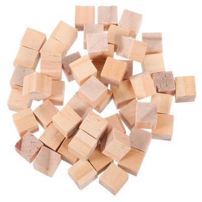 200 Pcs Unfinished Mini Craft Blocks 1 cm Square Wooden Blocks for Kids Crafts