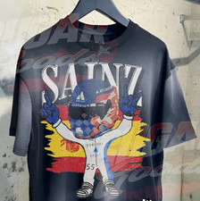 Carlos Sainz Vintage F1 Racing short sleeve black color shirt KV38592