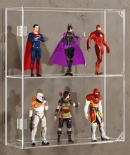 Action Figure Display Case 2 Tier Funko Pop Labubu Amiibo Acrylic Doll Toy Box