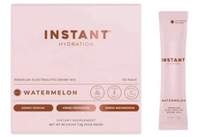 Instant Hydration Electrolyte Drink Mix – Watermelon Flavor, 30 Stick Packs