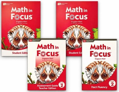 Grade 2 Math in Focus 2020 Homeschool Curriculum Bundle Tests Fact Fluency 2nd