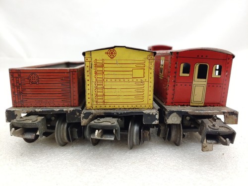 3 Lionel Trains Prewar O Gauge Tinplate Freight Cars Gondola, Boxcar & Caboose - Picture 5 of 6