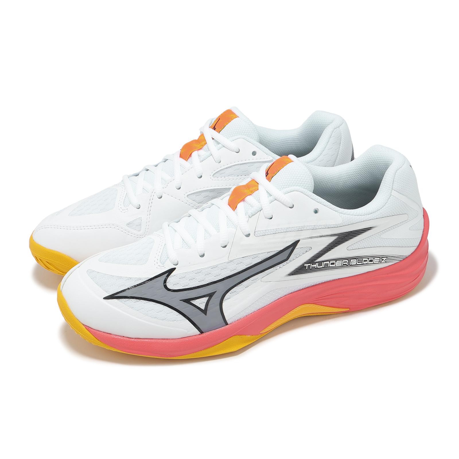 Mizuno Thunder Blade Z White Orange Men Unisex Volleyball Shoes V1GA2370-98 16090₽