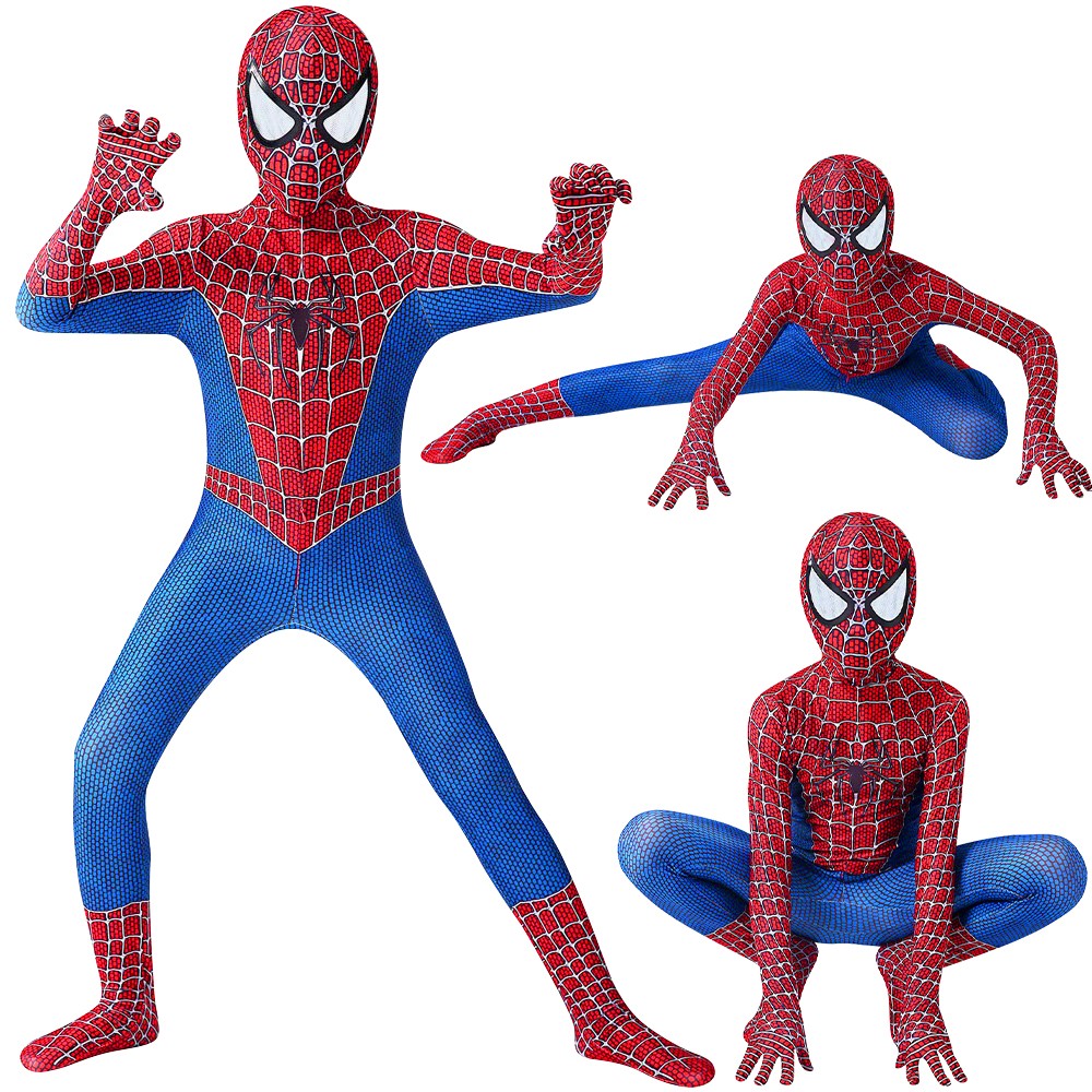Boys Tobey Maguire Outfit Jumpsuit Fancy Dress