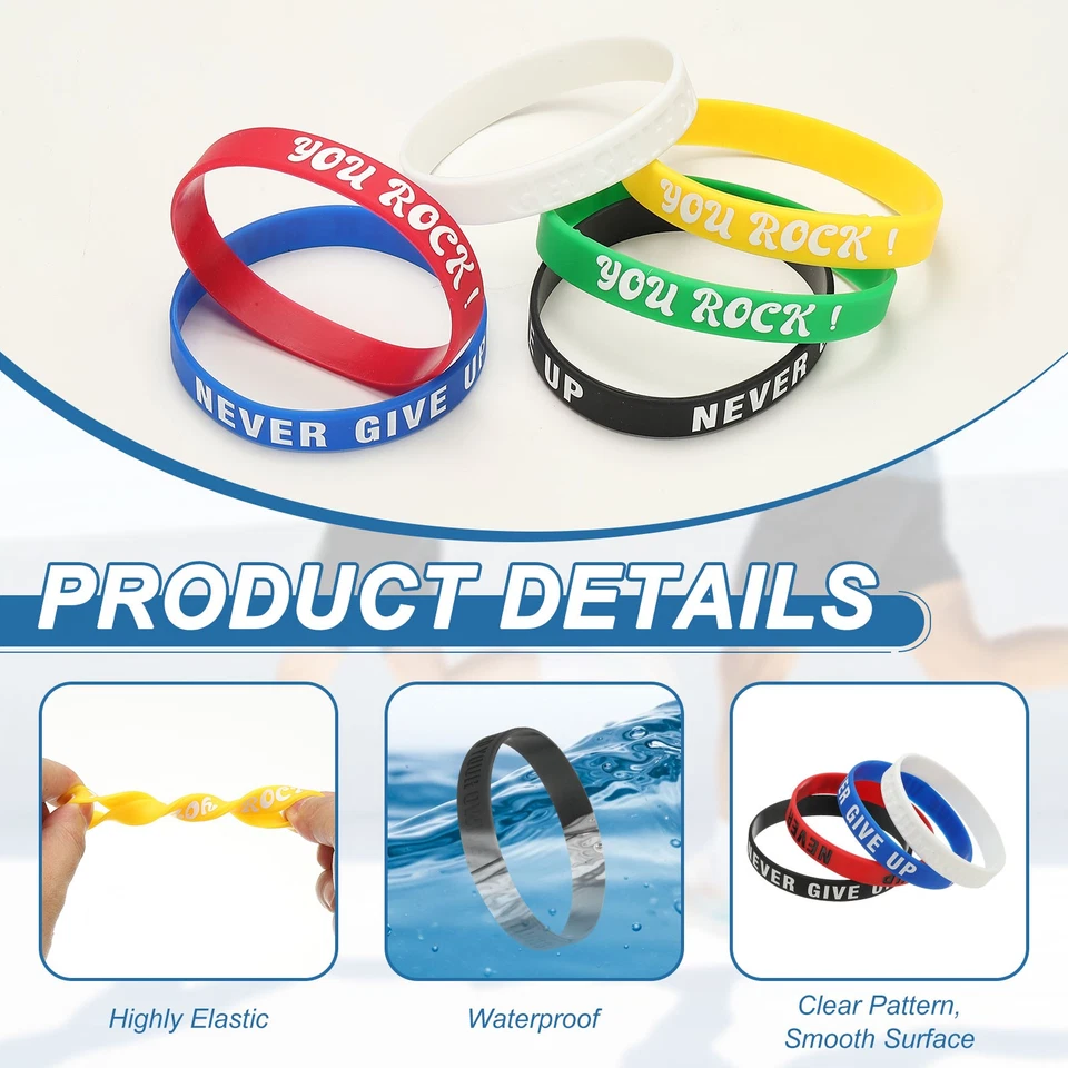 2 Stück Nothing Impossible Armbänder zur Motivation, weiß - Bild 3 von 4