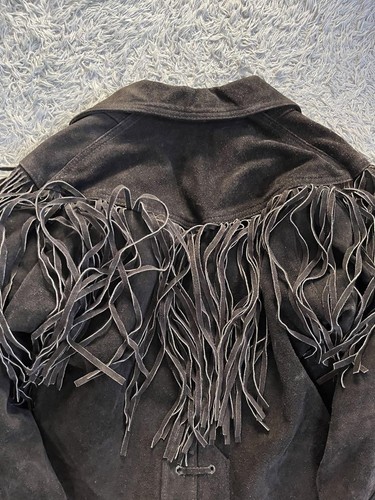 Schott Usa All-Over Pattern Lining Western Suede Fringe Jacket - Picture 12 of 12