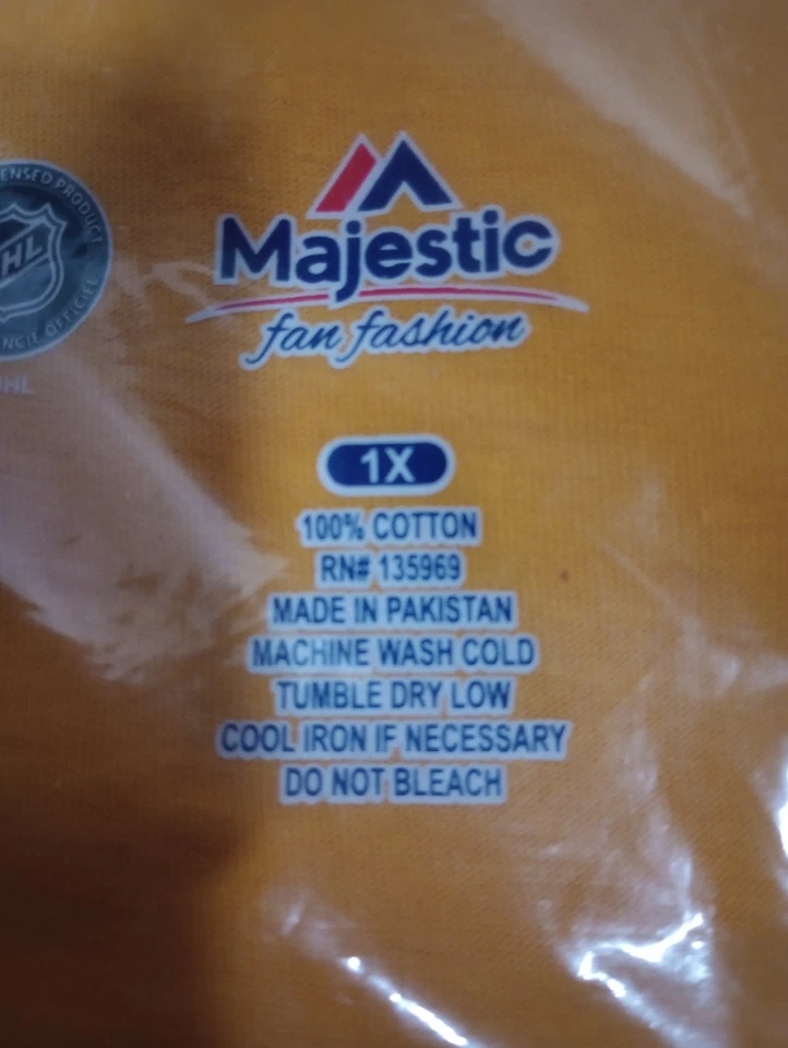 Camiseta deportiva Nashville Predators cuello en V para mujer 1X dorada NHL hockey fan Gear Foto 4 de 4