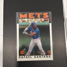 Topps 1986 Rafael Santana #587 Mets MLB Baseball Card Base Set