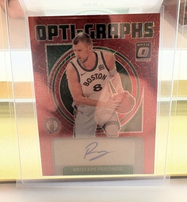 2024-25 Panini Donruss Optic Kristaps Porzingis Auto Opti-Graphs Choice Red Auto