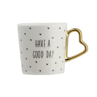 AMBITION Kaffeebecher Kaffeetasse Porzellan Tasse Kaffee Amore 400 ml good day 