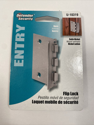 Prime Line Defender U-10319 Flip Action Entry Door Lock Set Satin Nickel