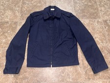 Vintage 70s USAF Air Force Lightweight Jacket Blue Mens 36R GUC Bomber USA
