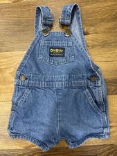 Vtg 90s Oshkosh B  gosh Denim Overall Shorts Made USA 12 months Osh Kosh Toddler