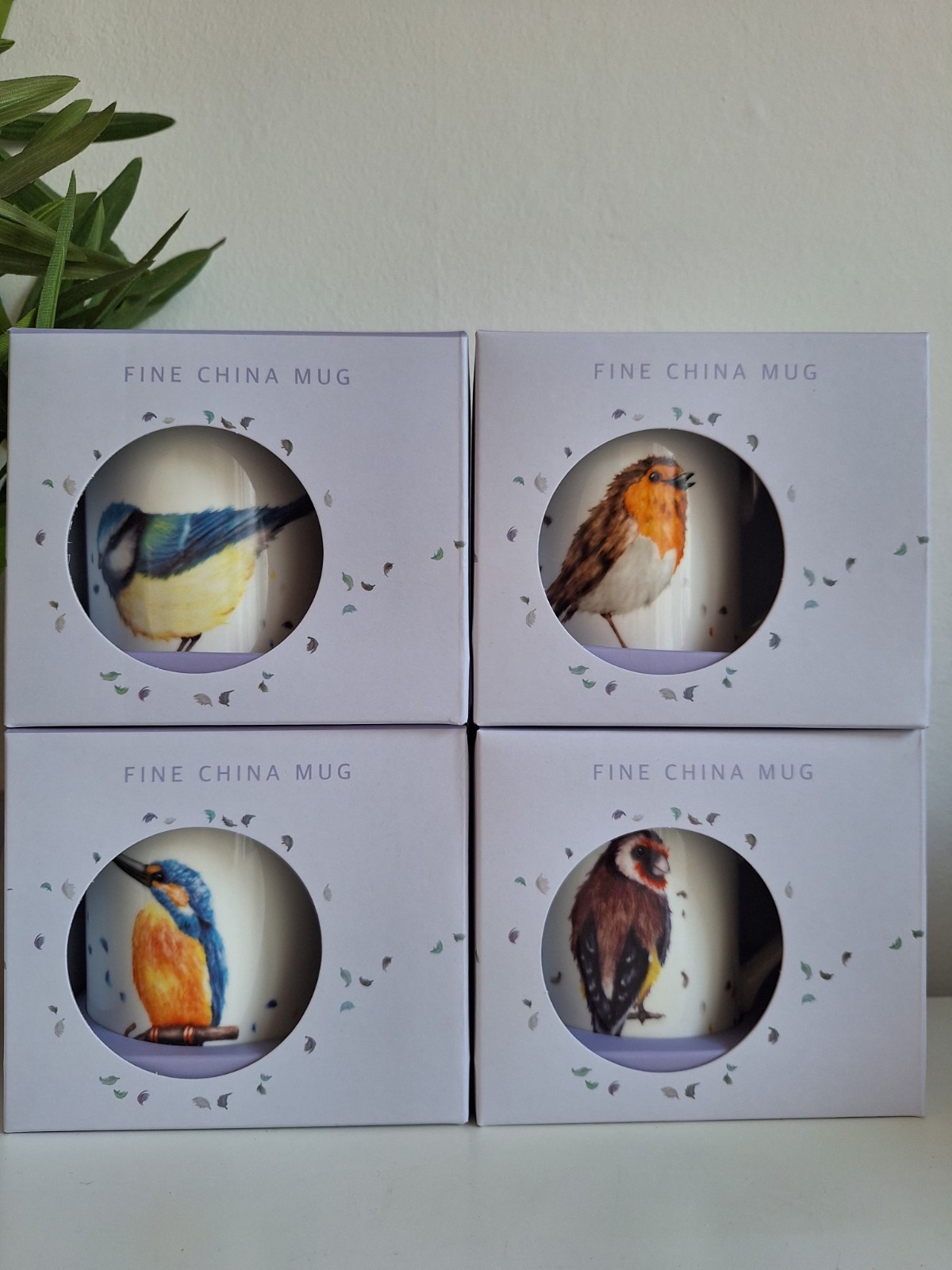 L&P British Wildlife Bird ROBIN Fine China Mugs plus Tray Coffee Tea Cup Gift - Image 7