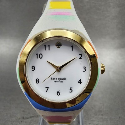 Kate Spade white on white watch Metro Champagne White Leather Watch | Kate Spade New York  main image 2