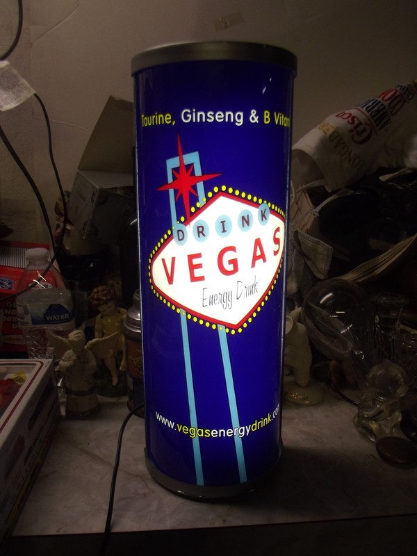 Drink Vegas Energy Drink Can Lighted Sign Advertising Bar Electric Display
