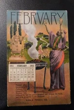 Mint USA Advertising Postcard Eagle Pencil Co NY Eagle Pencils and Pens Calendar