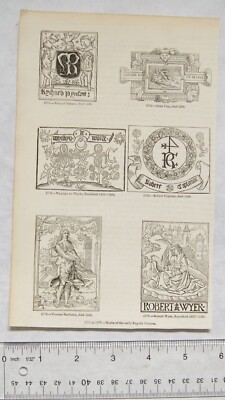 1860s engraving - Marks of Early English Printers