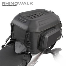 Rhinowalk Motorcycle Tail Bag Waterproof Expandable Hardshell Back Seat Bag