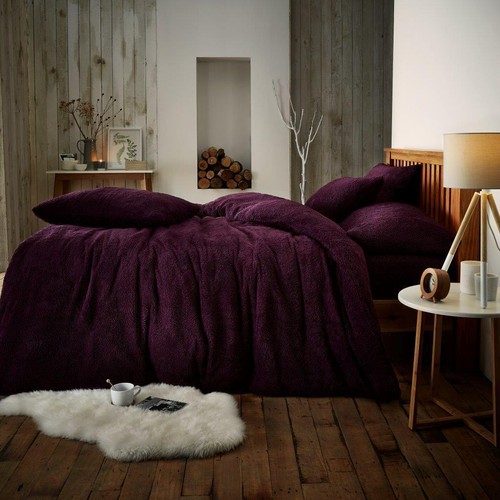 Teddy Duvet Sets Luxury Duvet Quilt Covers Cosy Warm Cozy Fleece Soft Bedding - Picture 7 of 9