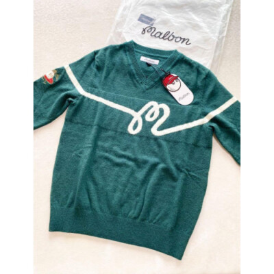Malbon Golf Women's Wear Knitted Sweater Long Sleeve Green