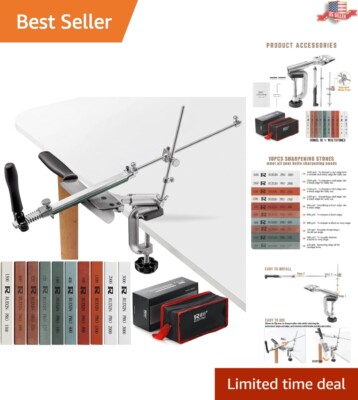 Versatile Knife Sharpening Kit - RUIXIN PRO RX-008 with Enhanced Safety Features