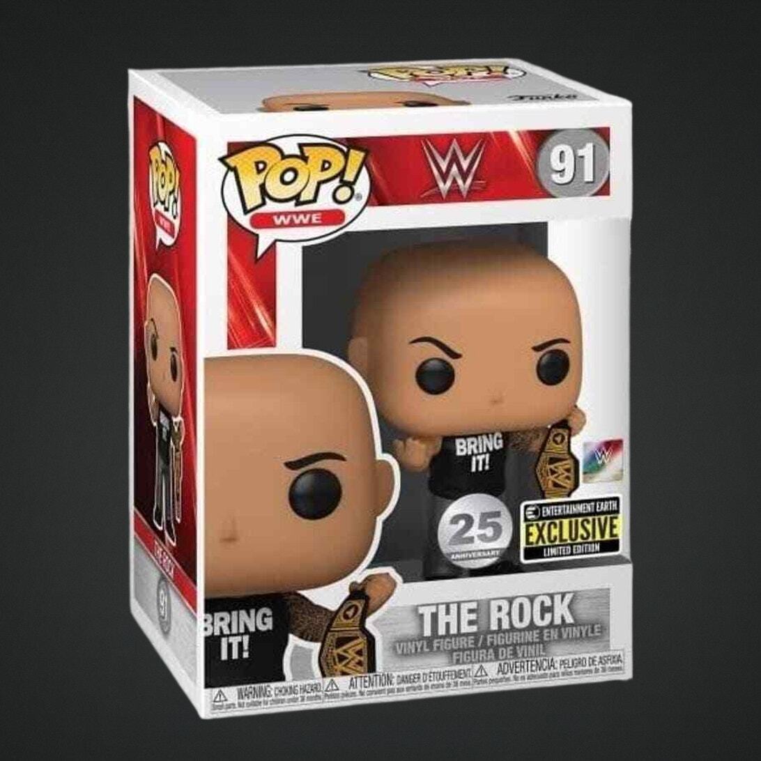 WWE The Rock EE Exclusive 25th Anniversary Funko Pop 91