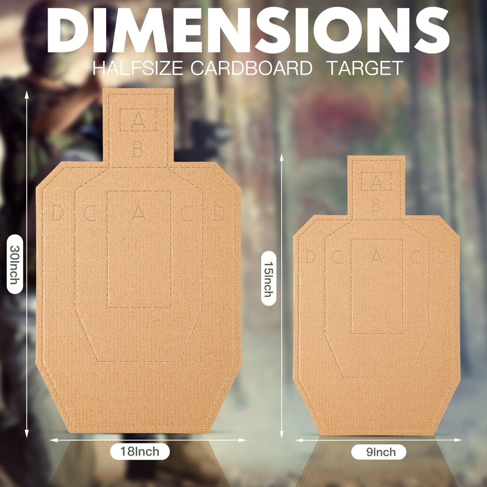 40 PACK USPSAIPSCIDPA Shooting Cardboard Targets Quality Shooting